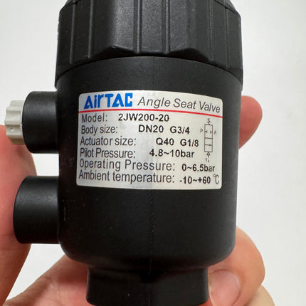Airtac 2JW200-20: Angle Seat Valve - 2JW20020Q40G