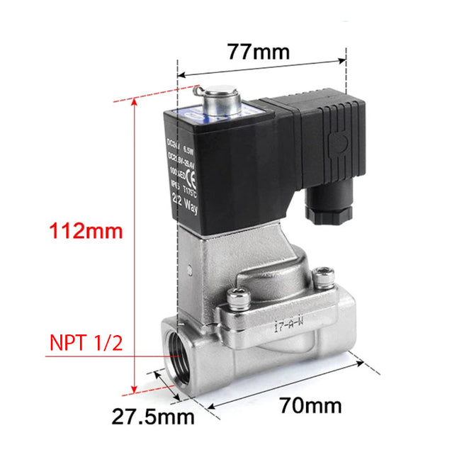 Airtac 2KL150-15: 2 Way Solenoid Valve - 2KL15015BT