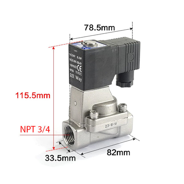 Airtac 2L200-20: 2 Way Solenoid Valve - 2L20020BT