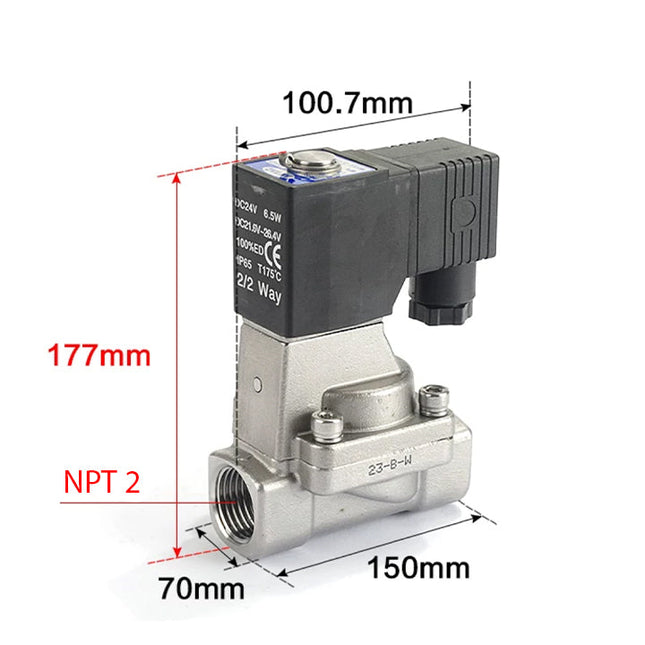 Airtac 2L500-50: 2 Way Solenoid Valve - 2L50050BT