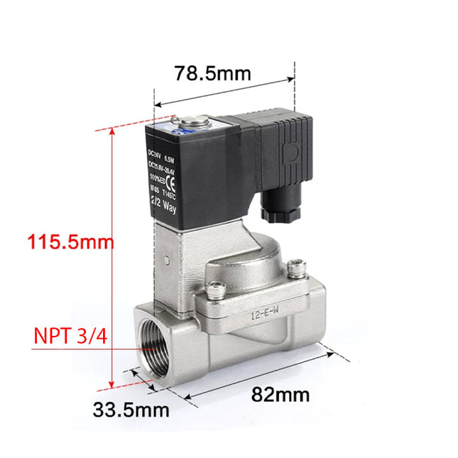 Airtac 2S200-20: 2 Way Solenoid Valve - 2S20020BT