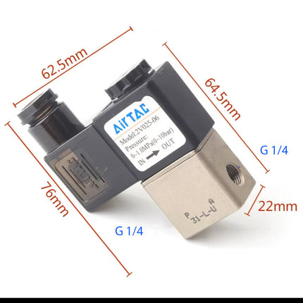 Airtac 2V025-08: 2 Way Solenoid Valve - 2V02508EG
