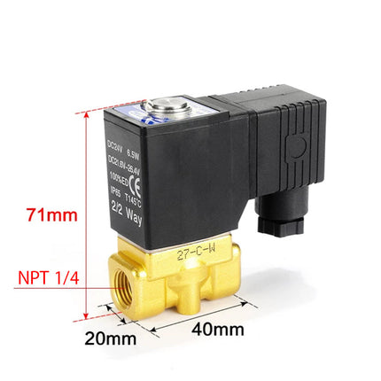 Airtac 2WH030-08: 2 Way Solenoid Valve - 2WH03008BT