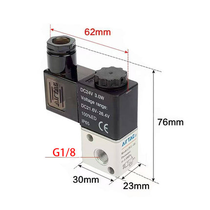 Airtac 3V1-06: Solenoid valve(3/2 way) - 3V106BG