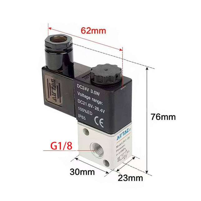 Airtac 3V1-06: Solenoid valve(3/2 way) - 3V106BG
