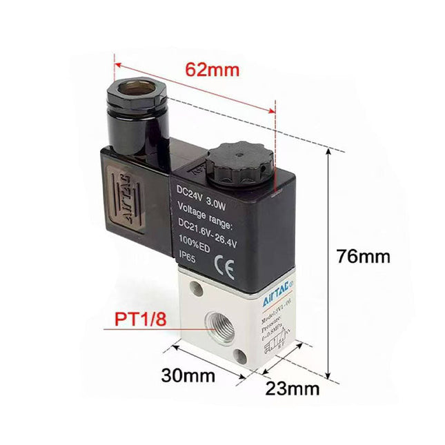 Airtac 3V1-06: Solenoid valve(3/2 way) - 3V106E