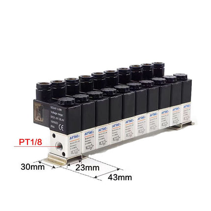 Airtac 3V1-06: Solenoid (3/2 way) +manifold - 3V106A10F