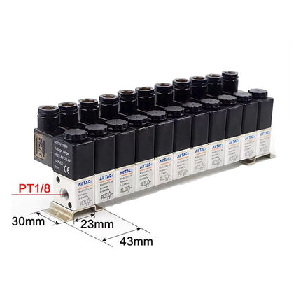 Airtac 3V1-06: Solenoid (3/2 way) +manifold - 3V106C11F