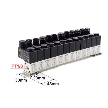 Airtac 3V1-06: Solenoid (3/2 way) +manifold - 3V106A12F