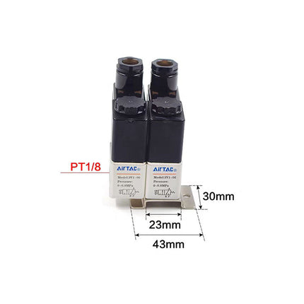 Airtac 3V1-06: Solenoid (3/2 way) +manifold - 3V106E2F