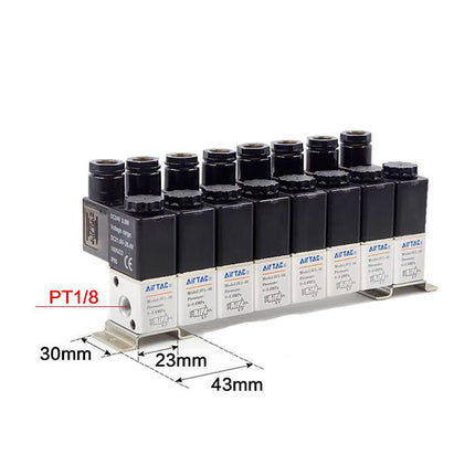 Airtac 3V1-06: Solenoid (3/2 way) +manifold - 3V106A8F