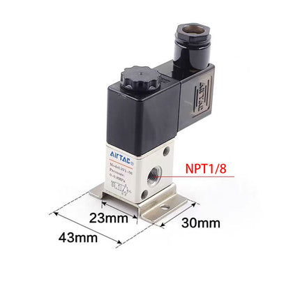 Airtac 3V1-06: Solenoid (3/2 way) +manifold - 3V106C1FT