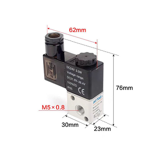 Airtac 3V1-M5: Solenoid valve(3/2 way) - 3V1M5F