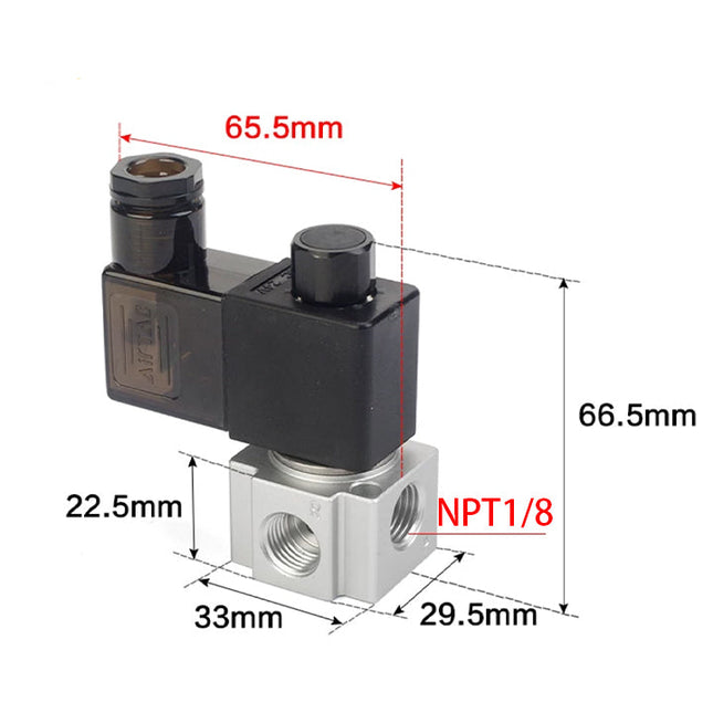 Airtac 3V2-06-NC: Solenoid valve(3/2 way) - 3V206NCET