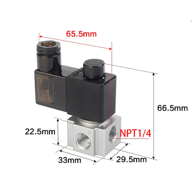 Airtac 3V2-08-NC: Solenoid valve(3/2 way) - 3V208NCFT