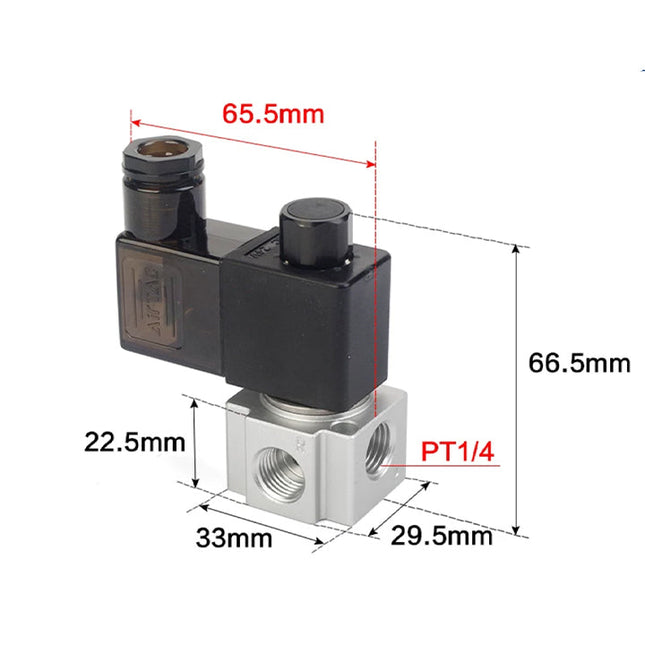 Airtac 3V2-08-NC: Solenoid valve(3/2 way) - 3V208NCB