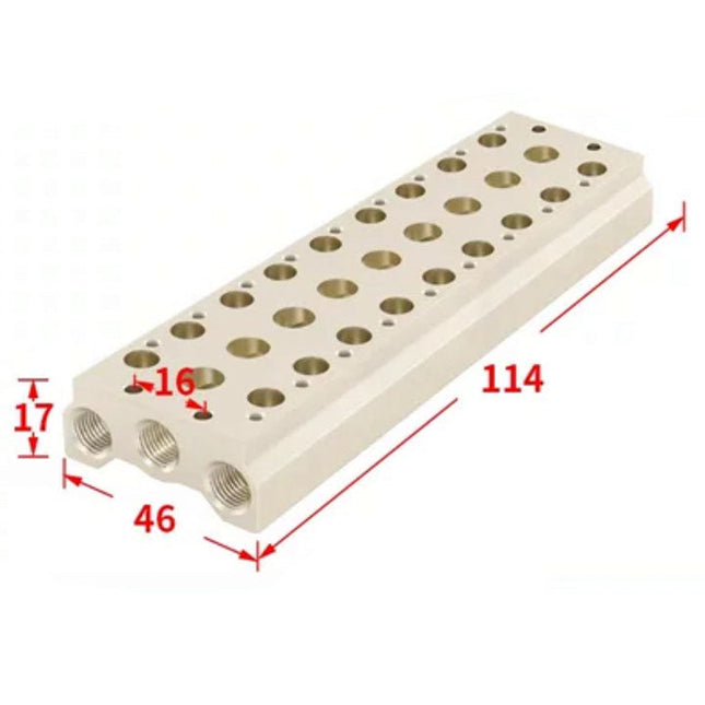 Airtac 7V0500M: Pneumatic Air Valve Manifold  - 7V0500M9FT