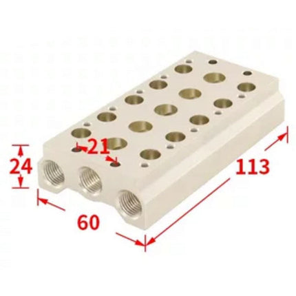 Airtac 7V200M: Pneumatic Air Valve Manifold  - 7V200M5FT