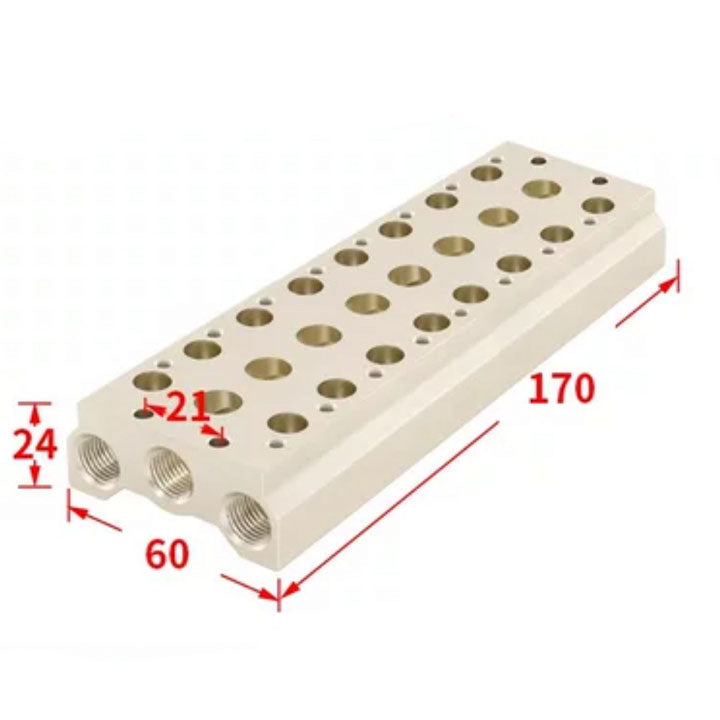 Airtac 7V200M: Pneumatic Air Valve Manifold - 7V200M8FT