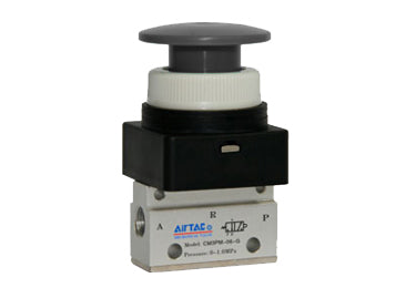 Airtac CM3PM-06: Manual Valve. 3 Way - CM3PM06BT