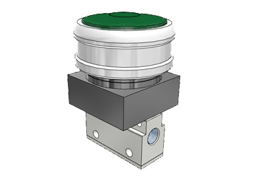 Airtac CM3PMS-06: Manual Valve. 3 Way - CM3PMS06G