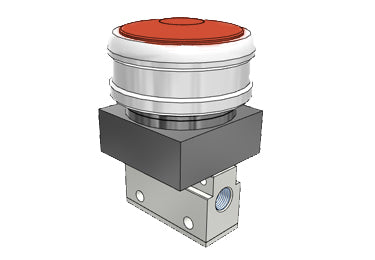 Airtac CM3PMS-06: Manual Valve. 3 Way - CM3PMS06R