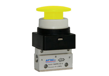 Airtac CM3PM-06: Manual Valve. 3 Way - CM3PM06YG