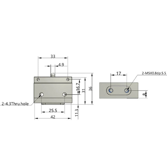 Airtac CM3B-05: Manual Valve. 3 Way - CM3B05