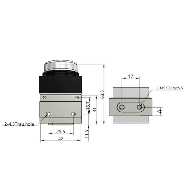Airtac CM3PF-05: Manual Valve. 3 Way - CM3PF05B