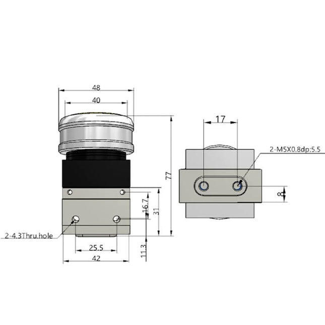 Airtac CM3PMS-05: Manual Valve. 3 Way - CM3PMS05Y