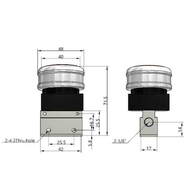 Airtac CM3PMS-06: Manual Valve. 3 Way - CM3PMS06RG