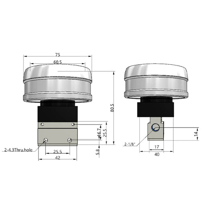 Airtac CM3PMX-06: Manual Valve. 3 Way - CM3PMX06Y