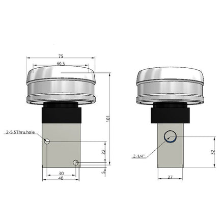 Airtac CM3PMX-08: Manual Valve. 3 Way - CM3PMX08BG