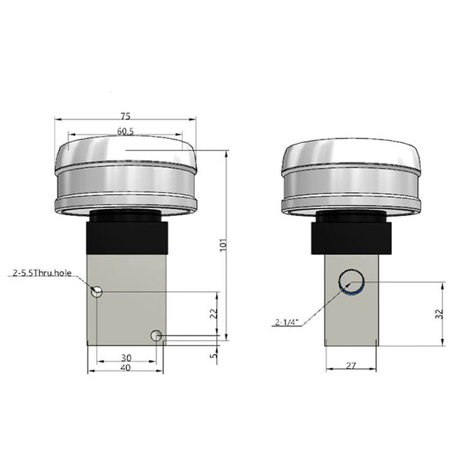 Airtac CM3PMX-08: Manual Valve. 3 Way - CM3PMX08BG