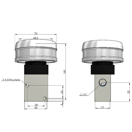 Airtac CM3PMX-08: Manual Valve. 3 Way - CM3PMX08GG