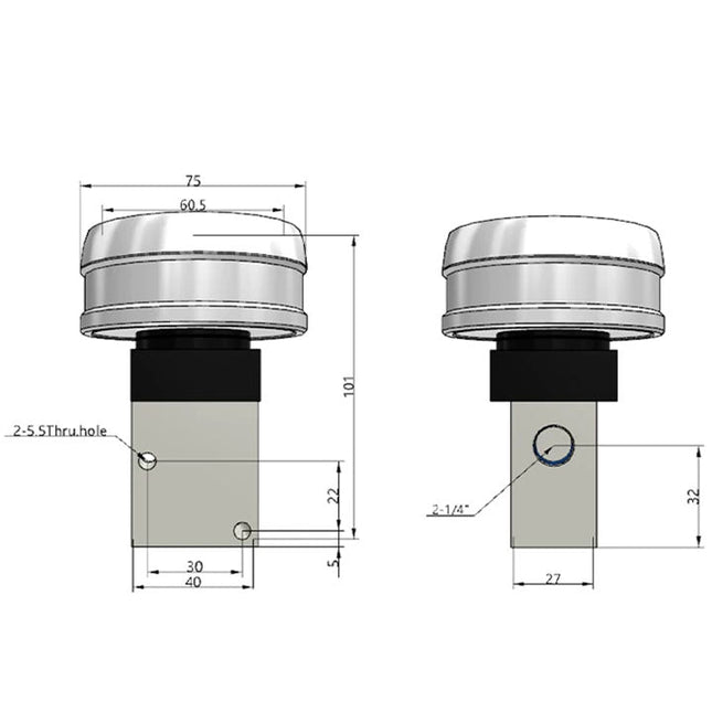 Airtac CM3PMX-08: Manual Valve. 3 Way - CM3PMX08GG
