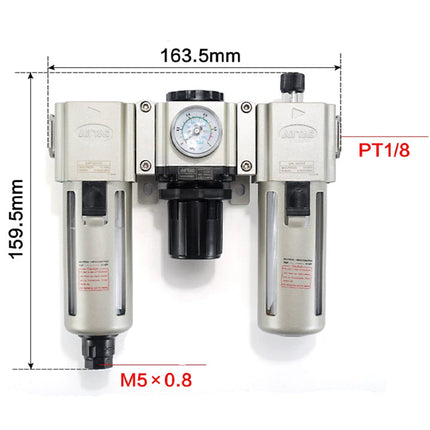 Airtac GAC200: Filter Regulator Lubricator - GAC20006AS