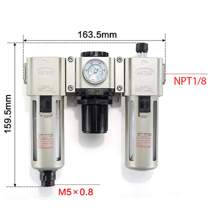 Airtac GAC200: Filter Regulator Lubricator - GAC20006ST