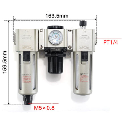 Airtac GAC200: Filter Regulator Lubricator - GAC20008AS