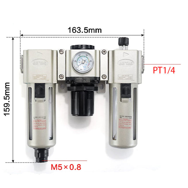 Airtac GAC200: Filter Regulator Lubricator - GAC20008S