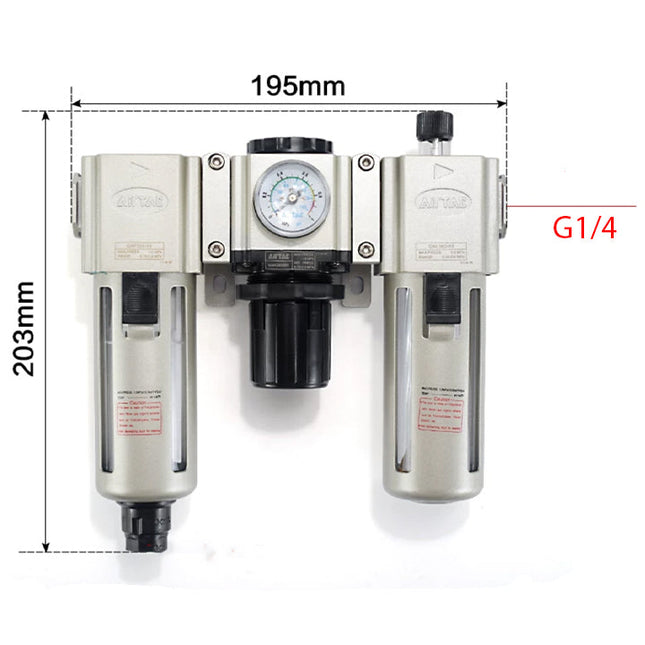 Airtac GAC300: Filter Regulator Lubricator - GAC30008SG