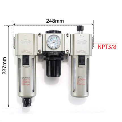 Airtac GAC400: Filter Regulator Lubricator - GAC40010AST