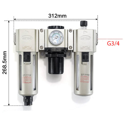 Airtac GAC600: Filter Regulator Lubricator - GAC600C20SG