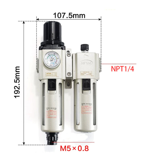 Airtac GAFC200: Filter Regulator Lubricator - GAFC20008ST
