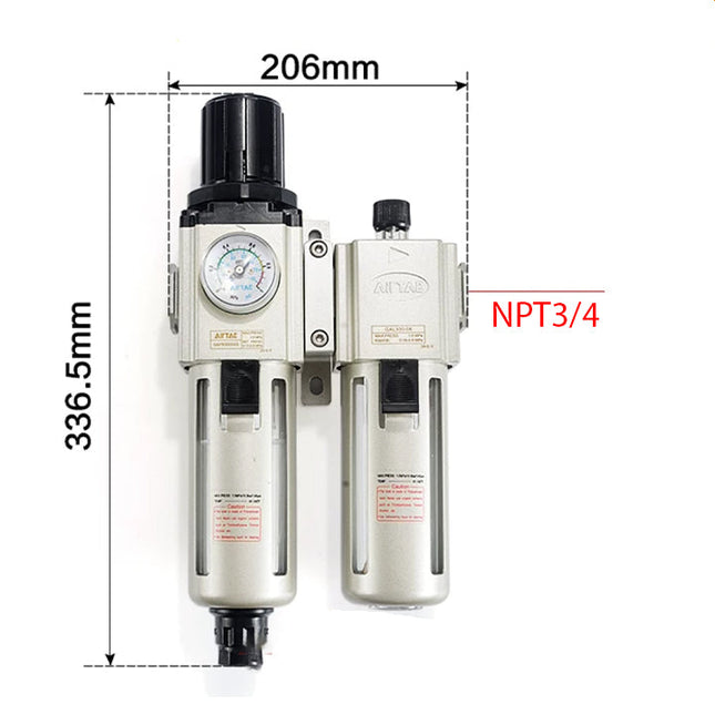 Airtac GAFC600: Filter Regulator Lubricator - GAFC600C20AST