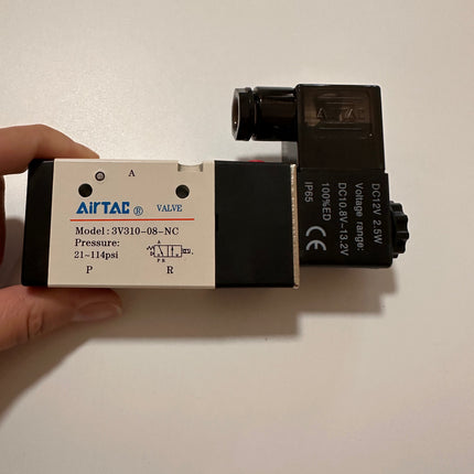Airtac 3V310-08-NC : Solenoid valve(3/2 way) - 3V31008NCFT-W