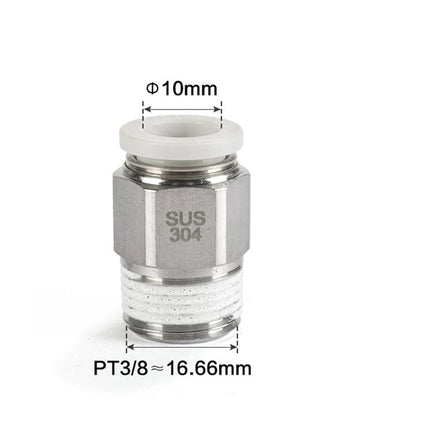 Airtac PC: Male connector--One-touch fittings(stainless steel) - PC1003-S