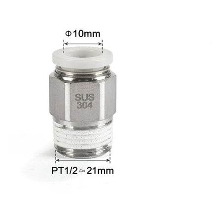 Airtac PC: Male connector--One-touch fittings(stainless steel) - PC1004-S