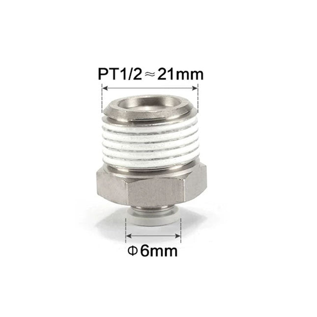 Airtac PC: Push Lock Fitting. Male Connector - PC604D
