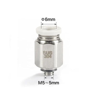 Airtac PC: Male connector--One-touch fittings(stainless steel) - PC6M5-S